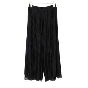 Zara Black Semi-Sheer Accordion Lace Cuff Pants Small